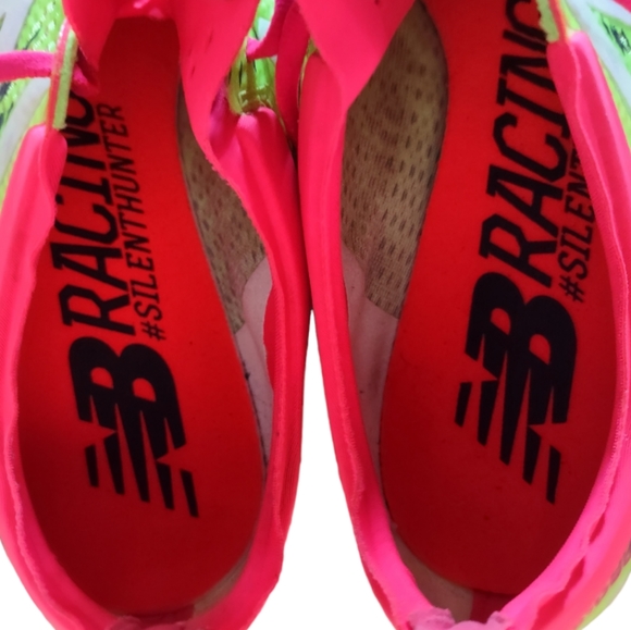 New Balance LD5000v4 Long Distance Women's Running Spikes Neon Yellow Pink Sz 10 - Picture 6 of 16